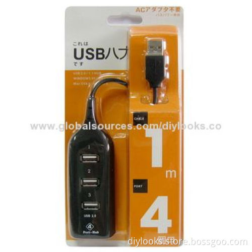 4 Port 2.0 HUB, Cable Length: 30cm